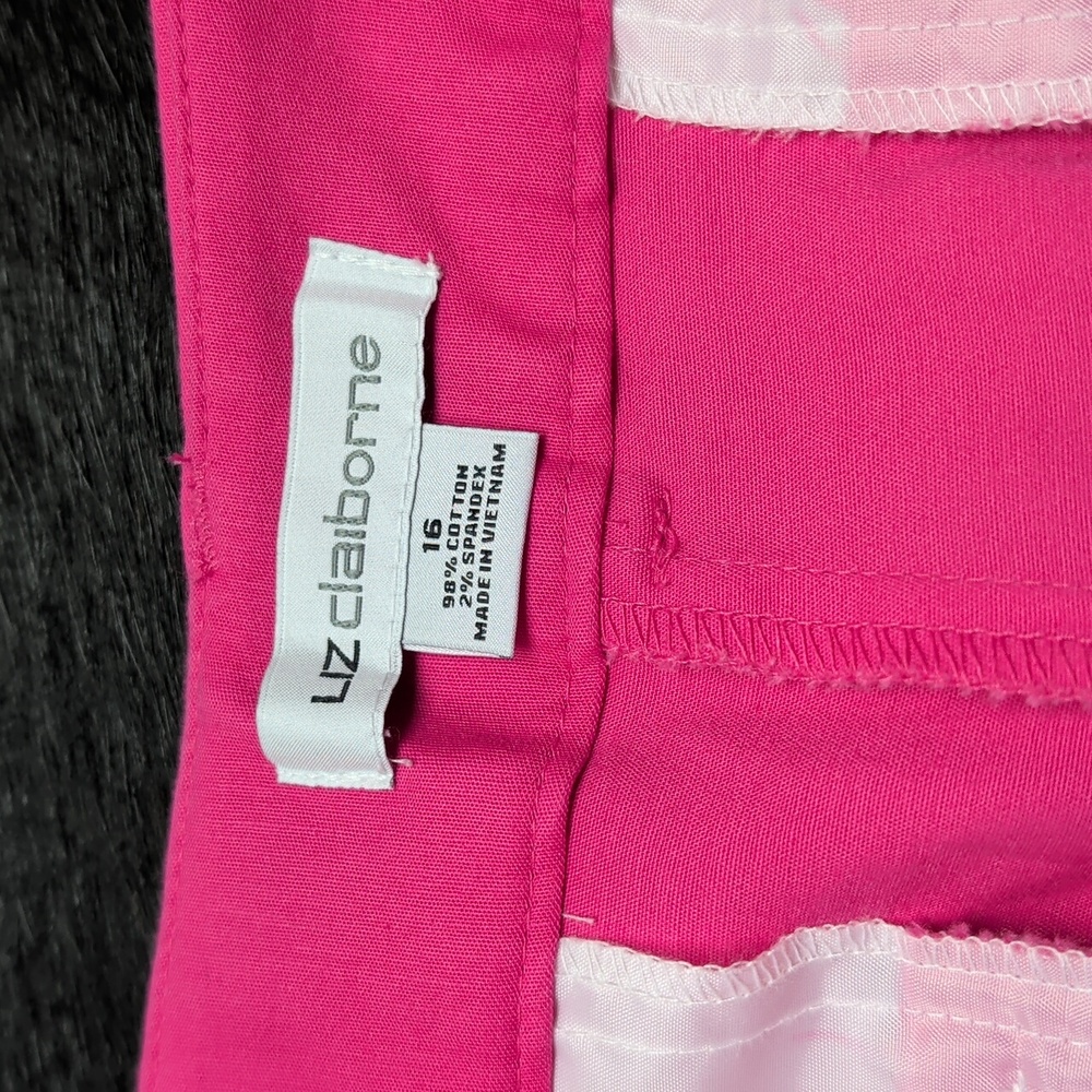 Liz Claiborne 16 Ankle Pants Ladies Pink Emma - Picture 10 of 12